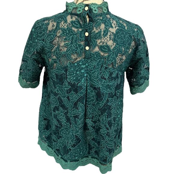 Anthropologie HD Lace Meadows Blouse - Picture 8 of 9